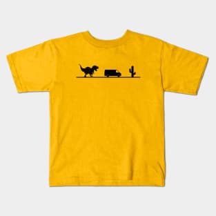 Dinosaur Chasing Van Kids T-Shirt